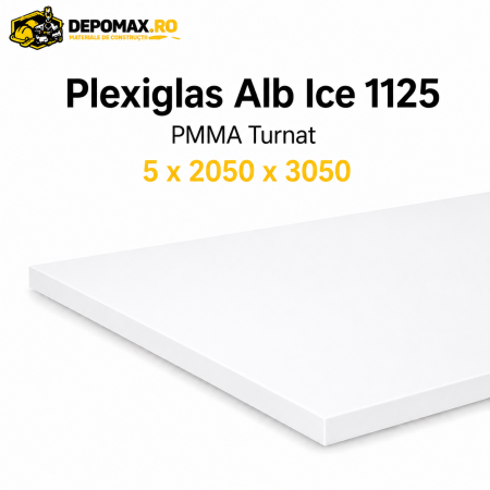 Plexiglas Alb Ice 1125 PMMA turnat 5 x 2050 x 3050 mm